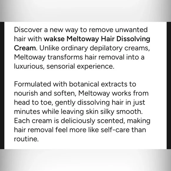 Meltoway Guava Butter Face & Body Hair removal Cream - Picture 5 of 5